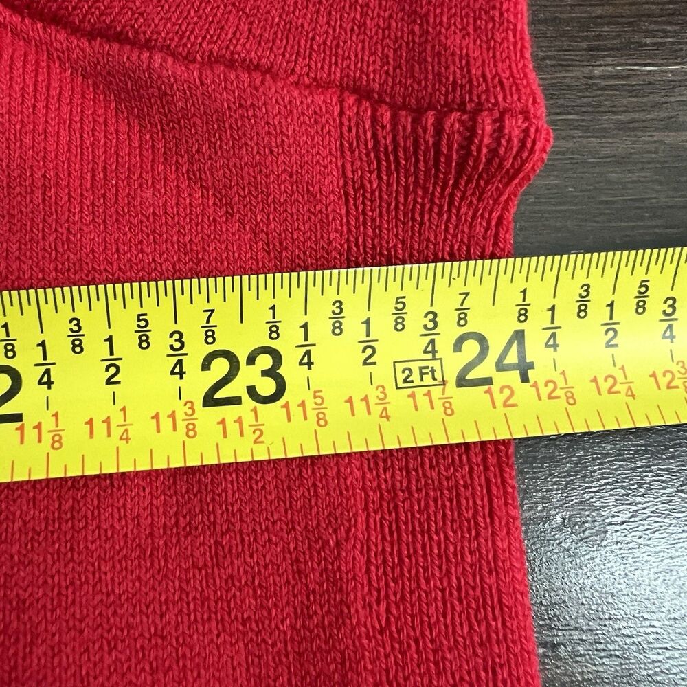 Talbots Woman's 2X‎ Red Sweater Cotton Modal Nylon Mock Neck - Picture 5 of 6